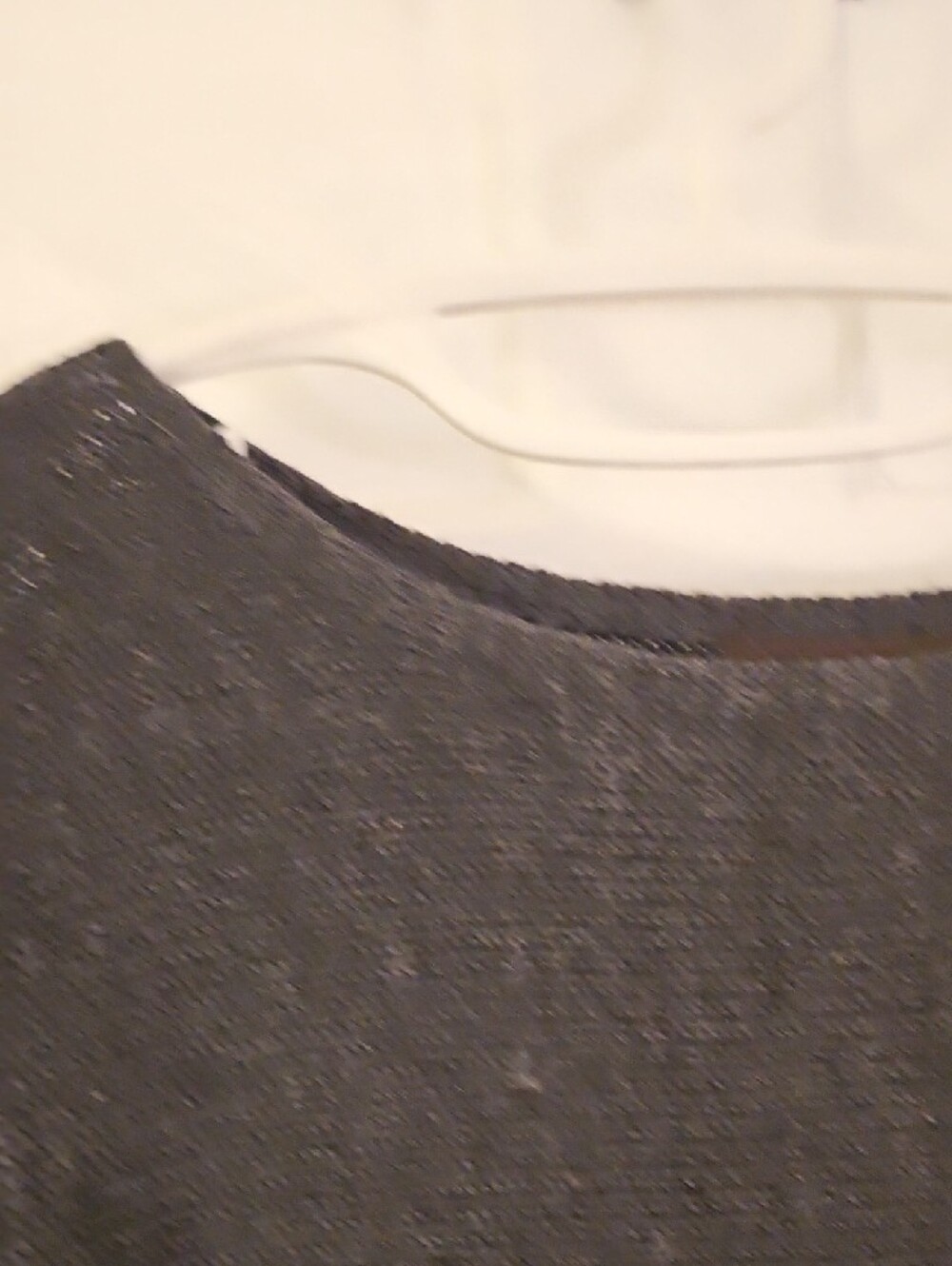 The Limited Dark Charcoal Gray Short-Sleeve Scoop Neck Wool Blend Knit Sweater - Picture 7 of 12
